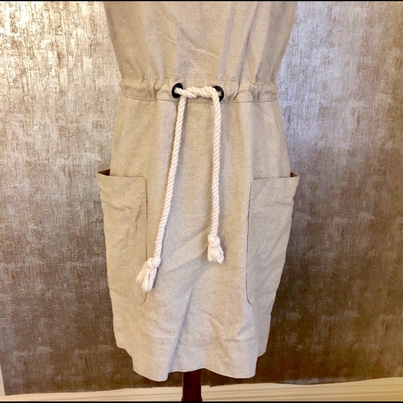 Anthropologie MAEVE Flaxen Shimmer Linen Dress - Picture 3 of 6